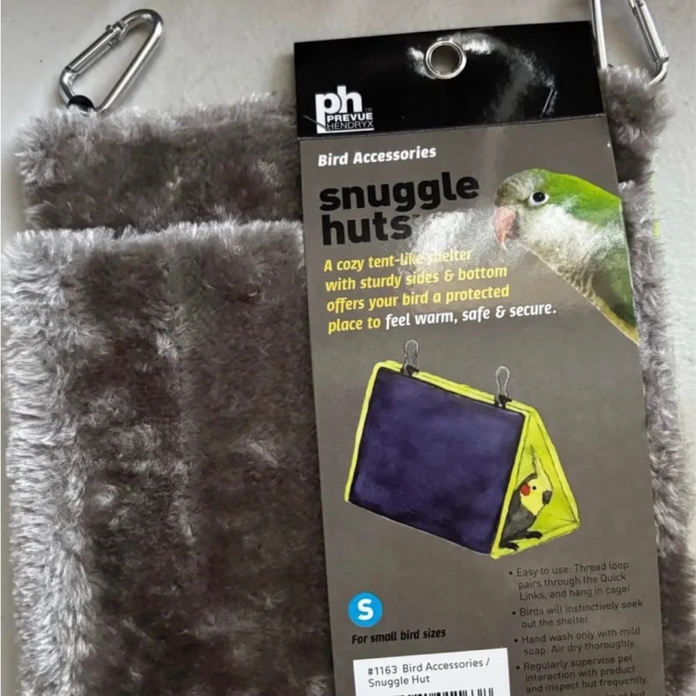 Prevue Hendryx Small Bird Accessories Hanging Snuggle Hut Grey & Green